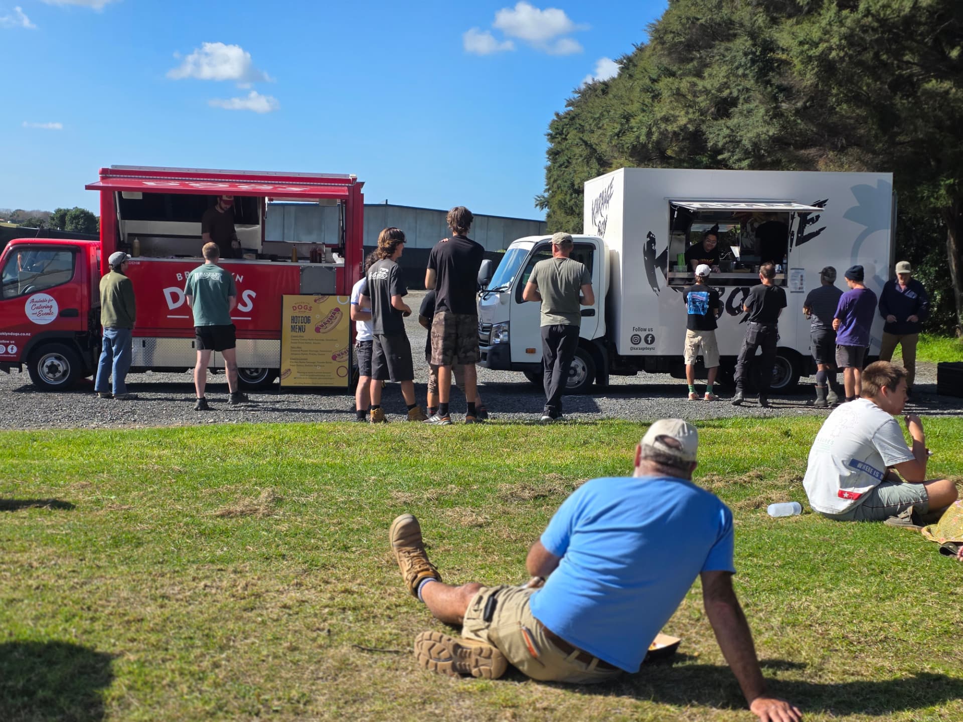 The Brooklyn Dogs truck parked at an outdoor community day